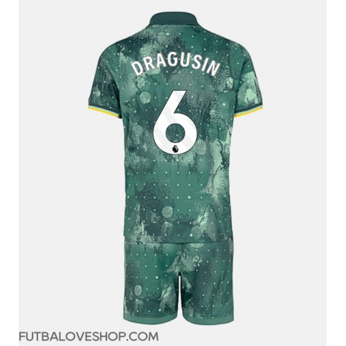 Dres Tottenham Hotspur Radu Dragusin #6 Tretina pre deti 2024-25 Krátky Rukáv (+ trenírky)